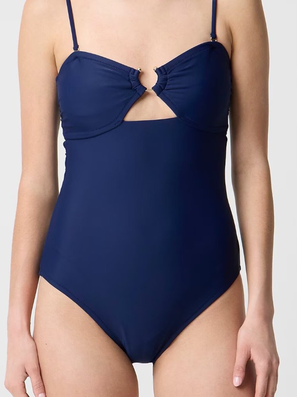J Crew Factory size S Ring one-piece swimsuit in Antique Navy style CK509
